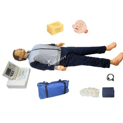 Maniquí humano realista modelo de enseñanza de reanimación de LCD grande para la capacitación de RCP de adultos