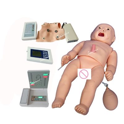 Simulación realista de la piel PALS maniquí de bebé recién nacido para auscultación y entrenamiento ECG