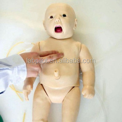 Simulación realista de la piel PALS maniquí de bebé recién nacido para auscultación y entrenamiento ECG