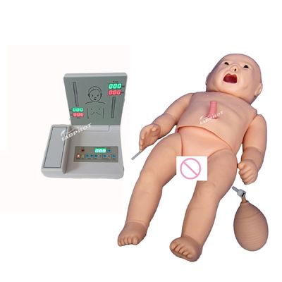 Simulación realista de la piel PALS maniquí de bebé recién nacido para auscultación y entrenamiento ECG