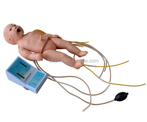 RCP de bebés neonatales y maniquí de enfermería para simulación de ELA pediátrica en ciencia médica