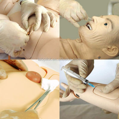 Un maniquí para enfermería CPR BP formación La clave para el éxito de la atención de pacientes de edad avanzada