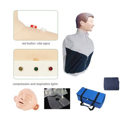 Práctica de reanimación cardiopulmonar Modelo de mitad de cuerpo ficticio para entrenamiento de primeros auxilios