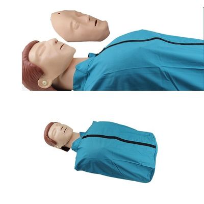 PVC tamaño de vida de la mitad del cuerpo CPR entrenamiento maniquí para la práctica económica de RCP