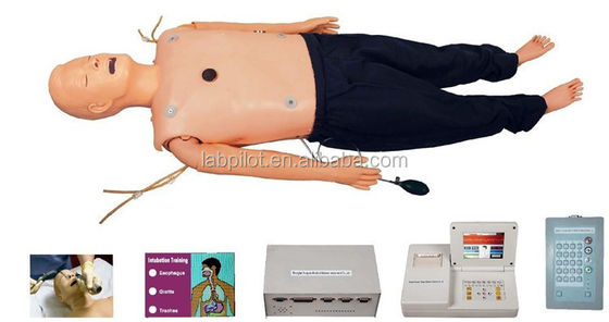 Maniquí para entrenamiento de soporte vital avanzado CPR AED ECG Intubation Simulador de primeros auxilios