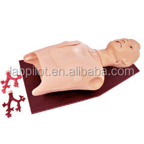 Entrenamiento de atención al paciente Broncoscopia médica y simulador de intubación con alarmas
