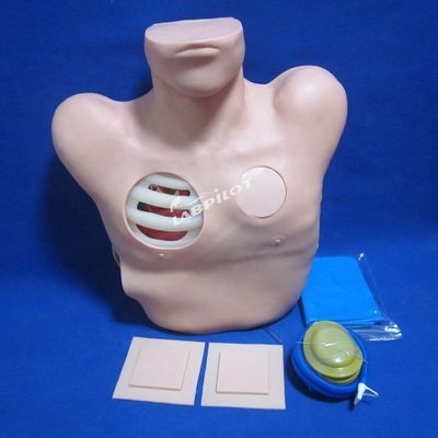 Maniquí avanzado de descompresión de neumotórax de PVC para simulación artificial de hidrotórax