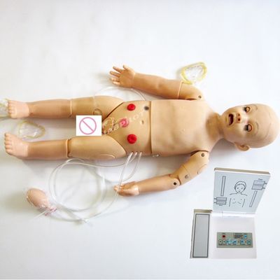 Atención pediátrica Niño de un año Enfermería y RCP maniquí para entrenamiento de salvamento de vidas