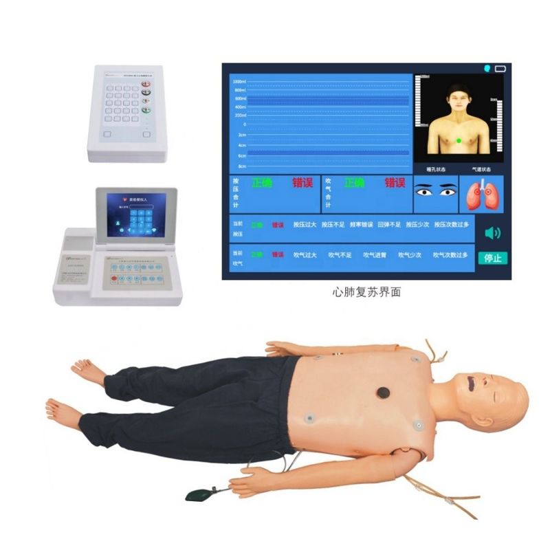 Maniquí de soporte vital avanzado para habilidades de emergencia completas y artículo de enseñanza de ECG