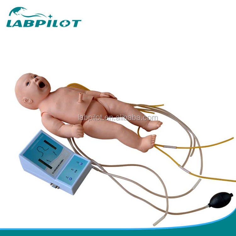 RCP de bebés neonatales y maniquí de enfermería para simulación de ELA pediátrica en ciencia médica