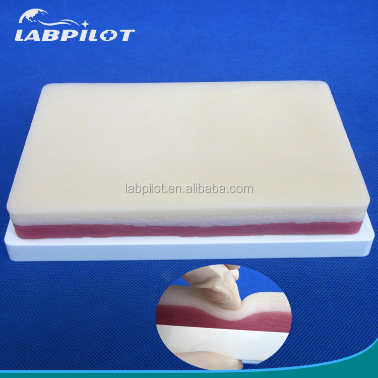 Maniquí tamaño de vida humana Pad de práctica de sutura de 3 capas para la piel de grasa y el modelo de entrenamiento muscular