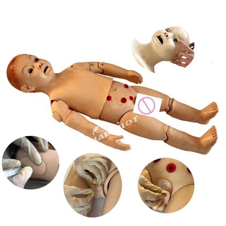 Atención pediátrica Niño de un año Enfermería y RCP maniquí para entrenamiento de salvamento de vidas
